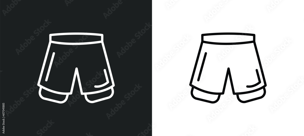 football shorts line icon in white and black colors. football shorts flat vector icon from football shorts collection for web, mobile apps and ui. football shorts line icon in white and black colors. football shorts flat vector icon from football shorts collection for web, mobile apps and ui.