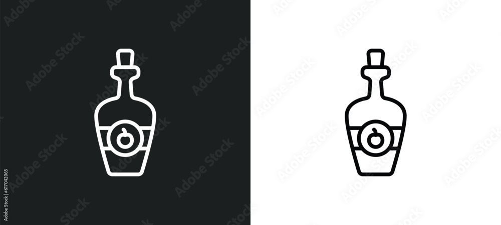 cider line icon in white and black colors. cider flat vector icon from cider collection for web, mobile apps and ui.
