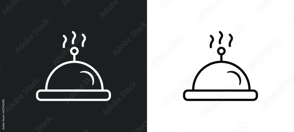 hotel service line icon in white and black colors. hotel service flat vector icon from hotel service collection for web, mobile apps and ui. hotel service line icon in white and black colors. hotel service flat vector icon from hotel service collection for web, mobile apps and ui.