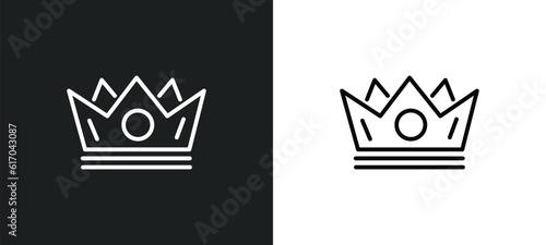royal line icon in white and black colors. royal flat vector icon from royal collection for web, mobile apps and ui.