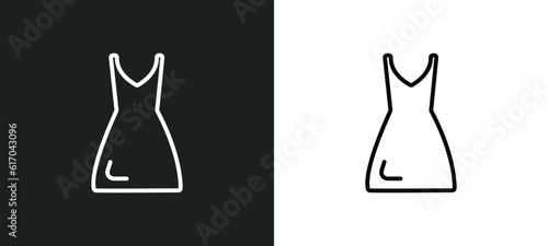 tunic line icon in white and black colors. tunic flat vector icon from tunic collection for web, mobile apps and ui.