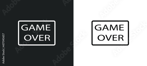 line icon in white and black colors. flat vector icon from collection for web, mobile apps and