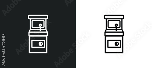 line icon in white and black colors. flat vector icon from collection for web, mobile apps and