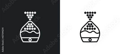humidifier line icon in white and black colors. humidifier flat vector icon from humidifier collection for web, mobile apps and ui.