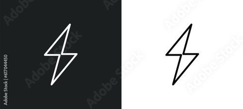 electricity line icon in white and black colors. electricity flat vector icon from electricity collection for web, mobile apps and ui.