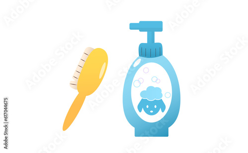 犬用シャンプーと櫛