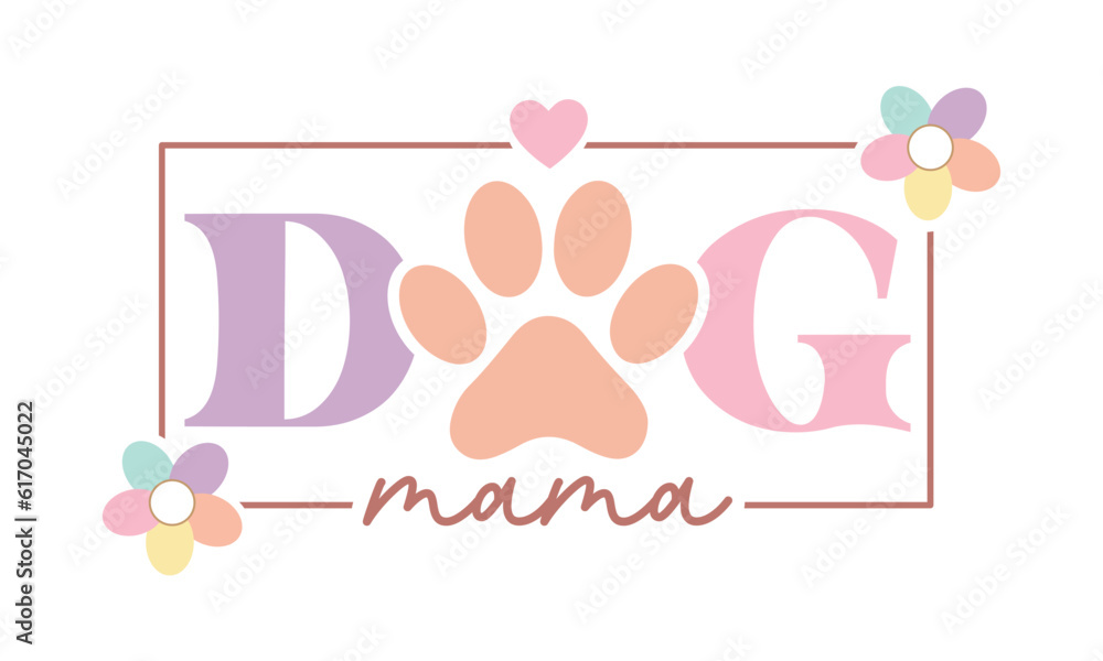 Dog mama Retro SVG Craft Design. Dog mama Retro SVG Craft Design.