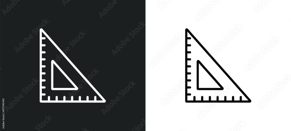 school triangle line icon in white and black colors. school triangle flat vector icon from school triangle collection for web, mobile apps and ui. school triangle line icon in white and black colors. school triangle flat vector icon from school triangle collection for web, mobile apps and ui.