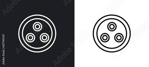 quark line icon in white and black colors. quark flat vector icon from quark collection for web, mobile apps and ui.