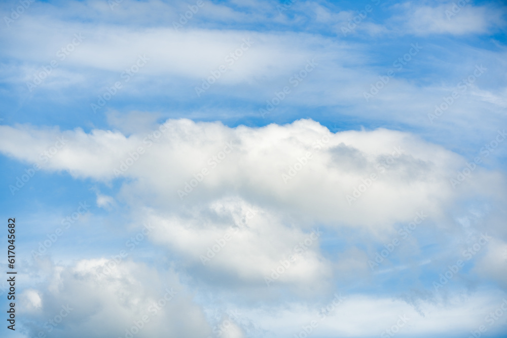 White cloud on blue sky in sunny day