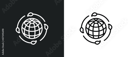 awareness line icon in white and black colors. awareness flat vector icon from awareness collection for web, mobile apps and ui.