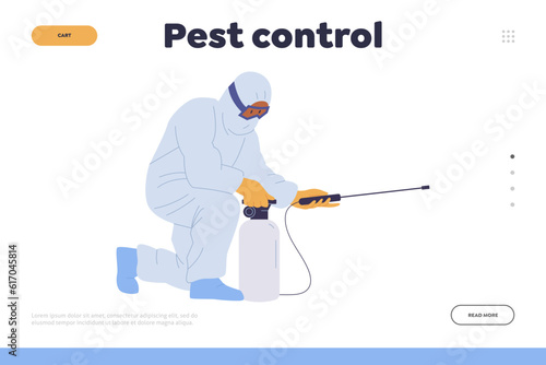 Pest control concept for landing page offering healthy living environment at home or office