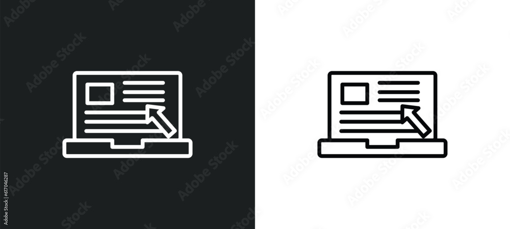 on line icon in white and black colors. on flat vector icon from on collection for web, mobile apps and ui. on line icon in white and black colors. on flat vector icon from on collection for web, mobile apps and ui.