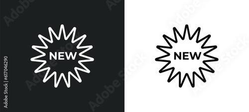 new line icon in white and black colors. new flat vector icon from new collection for web, mobile apps and ui.