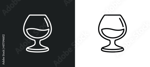 armagnac line icon in white and black colors. armagnac flat vector icon from armagnac collection for web, mobile apps and ui.