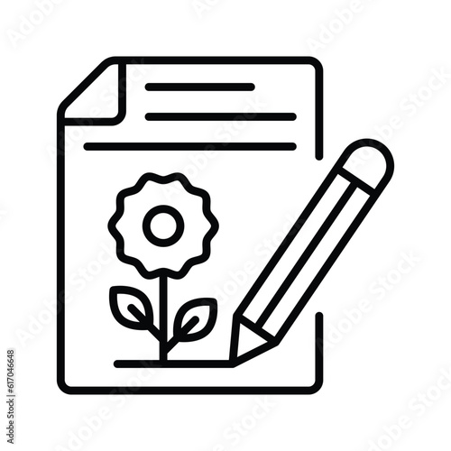 Organic Content Outline Icon Design illustration. Online Steaming Symbol on White background EPS 10 File