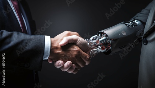 handshake between human and robot © Rax Qiu