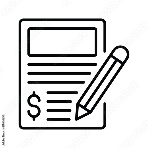 Paid Articles Outline Icon Design illustration. Online Steaming Symbol on White background EPS 10 File