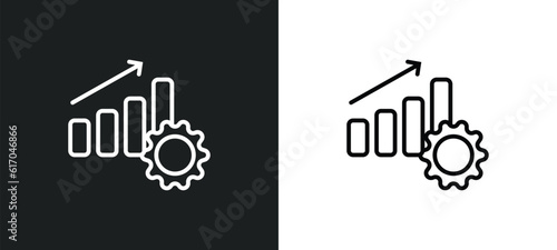 productivity line icon in white and black colors. productivity flat vector icon from productivity collection for web, mobile apps and ui.