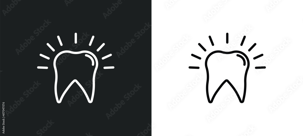 dental line icon in white and black colors. dental flat vector icon from dental collection for web, mobile apps and ui. dental line icon in white and black colors. dental flat vector icon from dental collection for web, mobile apps and ui.