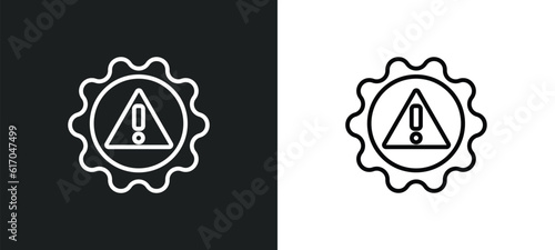 risk line icon in white and black colors. risk flat vector icon from risk collection for web, mobile apps and ui.
