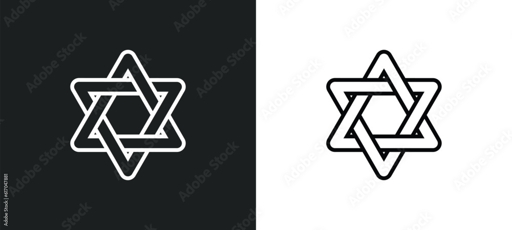 david line icon in white and black colors. david flat vector icon from david collection for web, mobile apps and ui. david line icon in white and black colors. david flat vector icon from david collection for web, mobile apps and ui.
