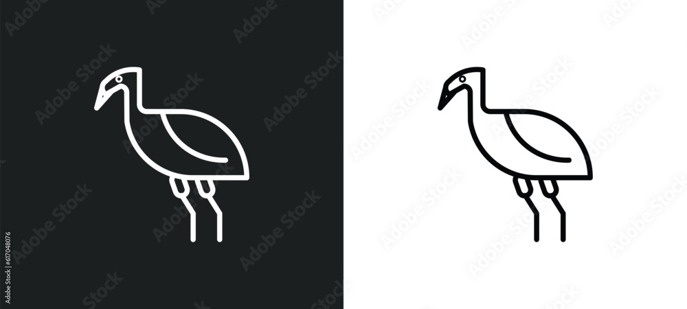 australian emu line icon in white and black colors. australian emu flat vector icon from australian emu collection for web, mobile apps and ui. australian emu line icon in white and black colors. australian emu flat vector icon from australian emu collection for web, mobile apps and ui.