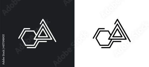 sketch line icon in white and black colors. sketch flat vector icon from sketch collection for web, mobile apps and ui.