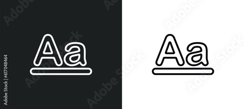 text format line icon in white and black colors. text format flat vector icon from text format collection for web, mobile apps and ui.