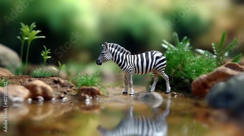 zebra crossing the river HD 8K wallpaper Stock Photographic Image © Ahmad