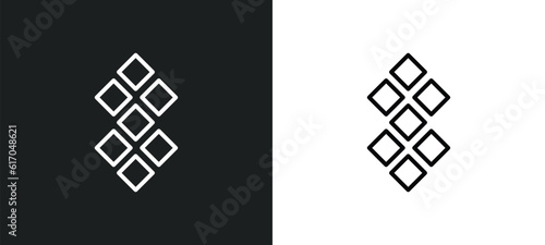 tiles line icon in white and black colors. tiles flat vector icon from tiles collection for web, mobile apps and ui.
