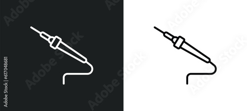 solder line icon in white and black colors. solder flat vector icon from solder collection for web, mobile apps and ui.