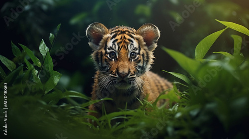 tiger in the jungle HD 8K wallpaper Stock Photographic Image © Ahmad