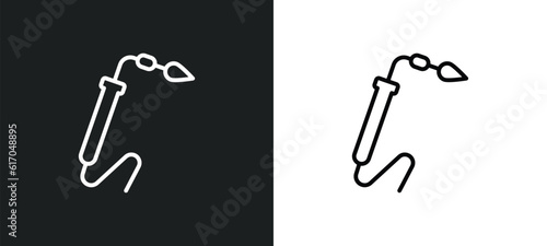 welding line icon in white and black colors. welding flat vector icon from welding collection for web, mobile apps and ui.