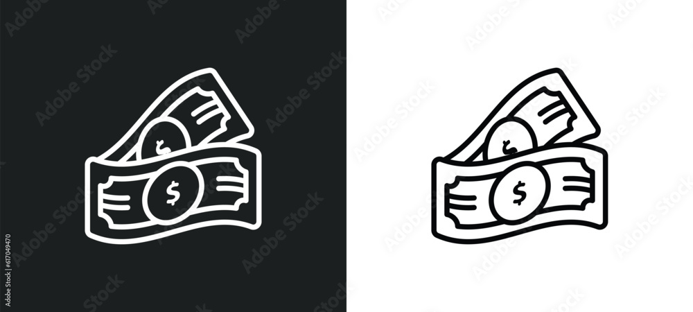 american dollar line icon in white and black colors. american dollar flat vector icon from american dollar collection for web, mobile apps and ui. american dollar line icon in white and black colors. american dollar flat vector icon from american dollar collection for web, mobile apps and ui.