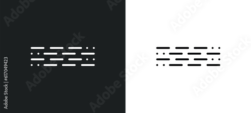 morse code line icon in white and black colors. morse code flat vector icon from morse code collection for web, mobile apps and ui.
