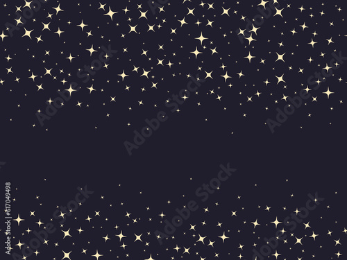 Sparkling stars pattern. Falling confetti stars flat vector background illustration. Shining, sparkling stars backdrop