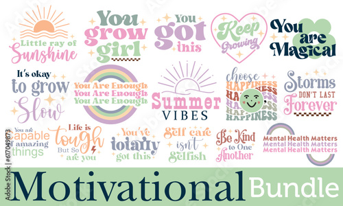 Retro Motivational Craft SVG Bundle.
