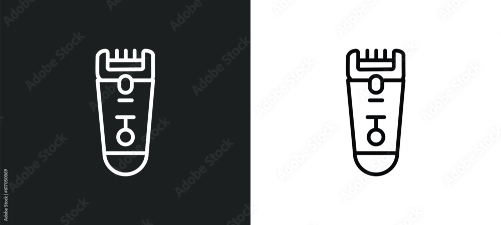 shaver cleanin line icon in white and black colors. shaver cleanin flat vector icon from shaver cleanin collection for web, mobile apps and ui. shaver cleanin line icon in white and black colors. shaver cleanin flat vector icon from shaver cleanin collection for web, mobile apps and ui.