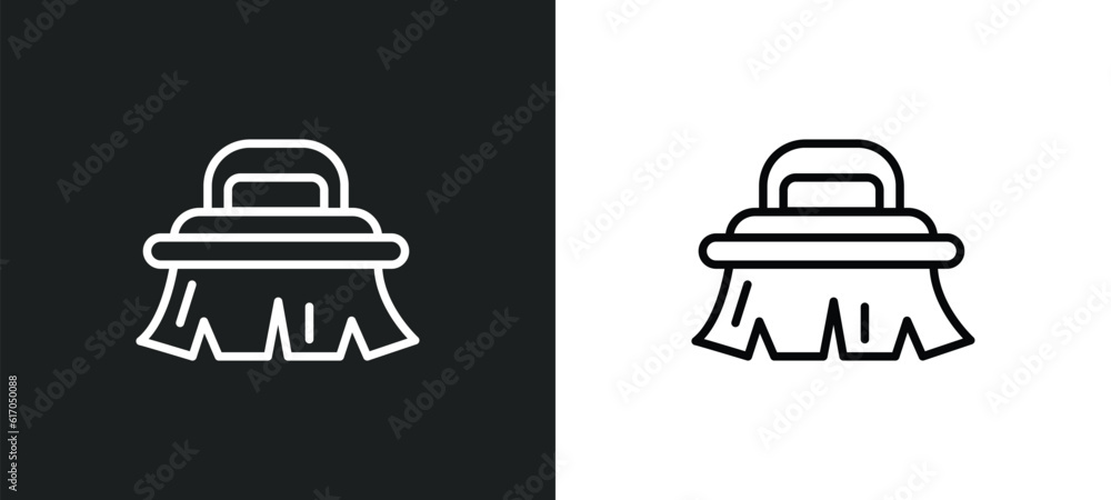 brush cleanin line icon in white and black colors. brush cleanin flat vector icon from brush cleanin collection for web, mobile apps and ui. brush cleanin line icon in white and black colors. brush cleanin flat vector icon from brush cleanin collection for web, mobile apps and ui.