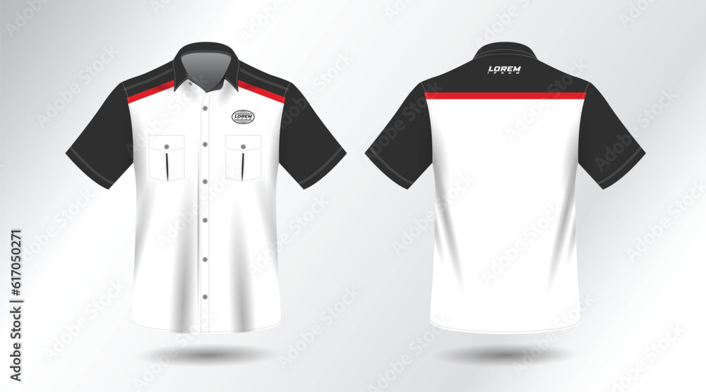 Naklejka premium short sleeve work shirt