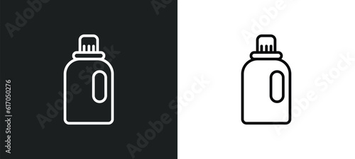 softener line icon in white and black colors. softener flat vector icon from softener collection for web, mobile apps and ui.