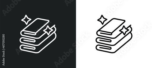 clothes cleaning line icon in white and black colors. clothes cleaning flat vector icon from clothes cleaning collection for web, mobile apps and ui.