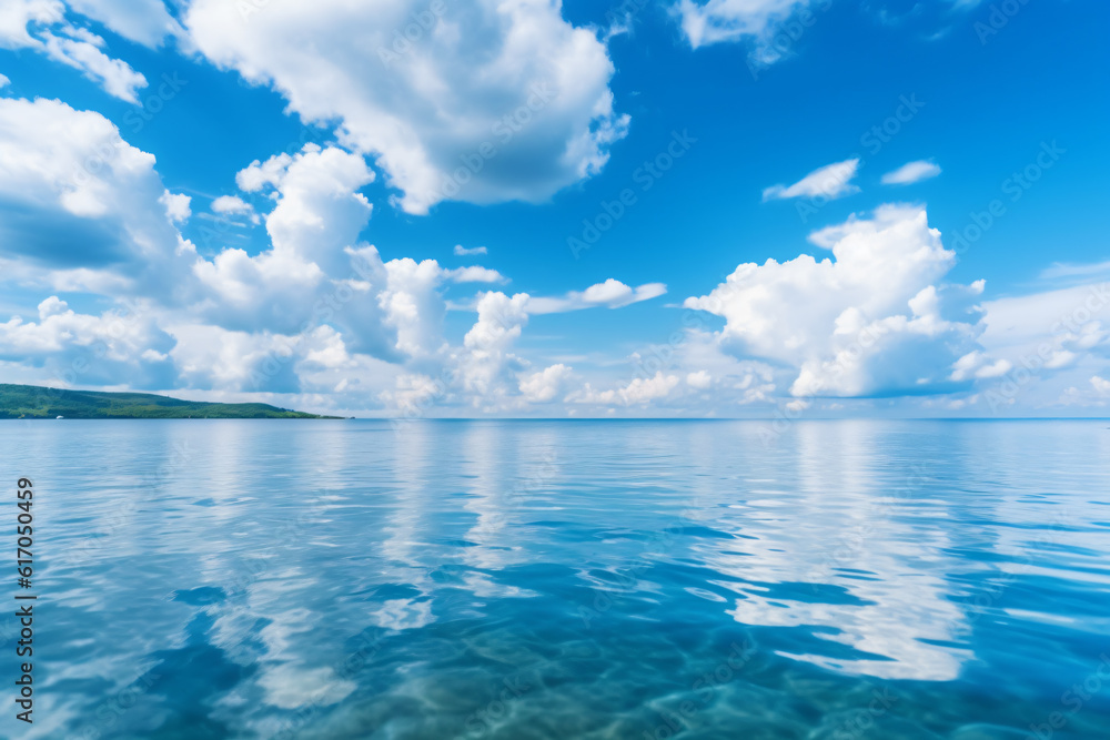 Calming summer natural marine blue background . sea and sky with white clouds photography Calming summer natural marine blue background . sea and sky with white clouds photography