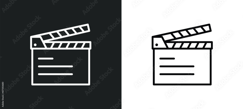 slapstick open line icon in white and black colors. slapstick open flat vector icon from slapstick open collection for web, mobile apps and ui. slapstick open line icon in white and black colors. slapstick open flat vector icon from slapstick open collection for web, mobile apps and ui.