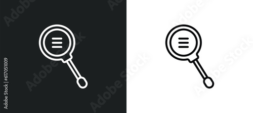 research line icon in white and black colors. research flat vector icon from research collection for web, mobile apps and ui.