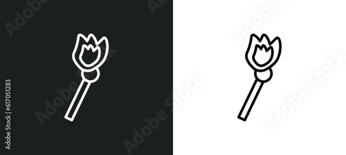 matches line icon in white and black colors. matches flat vector icon from matches collection for web, mobile apps and ui.