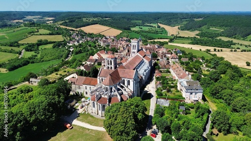 drone photo Basilique de Vézelay France europe photo