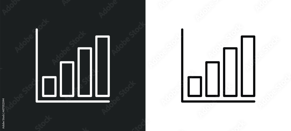 bar diagram line icon in white and black colors. bar diagram flat vector icon from bar diagram collection for web, mobile apps and ui. bar diagram line icon in white and black colors. bar diagram flat vector icon from bar diagram collection for web, mobile apps and ui.