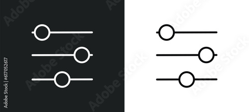 Billede på lærred filter line icon in white and black colors
